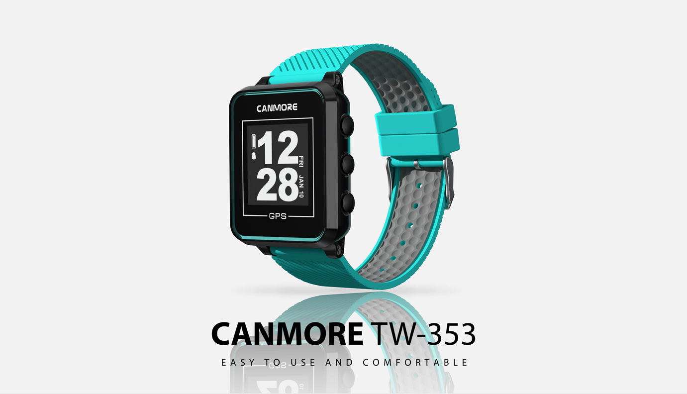 CANMORE TW-353 GPS Golf Watch – Black –Preload 38,000 Worldwide 